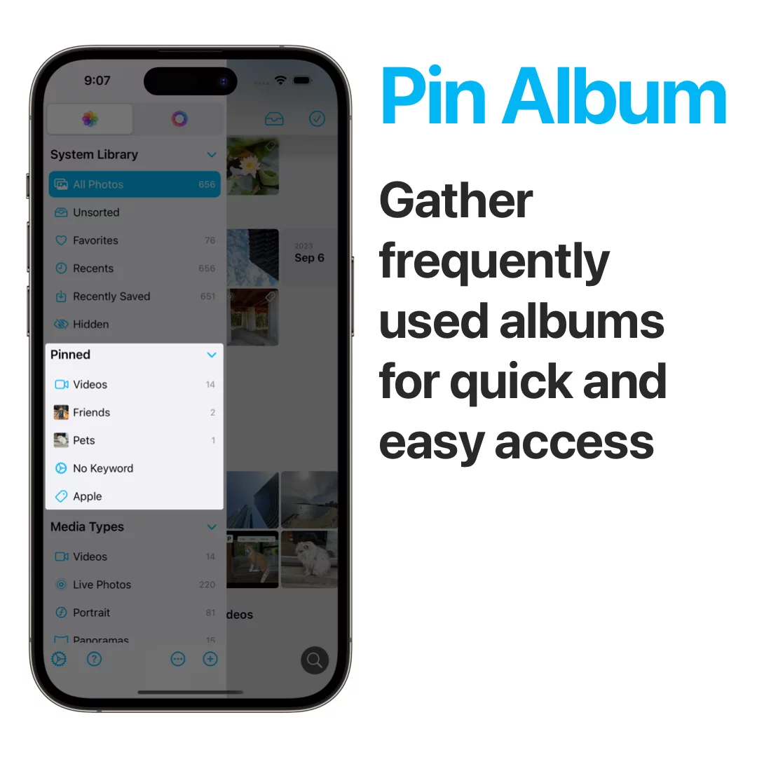 Pin Album - Pin your favorite albums to the top