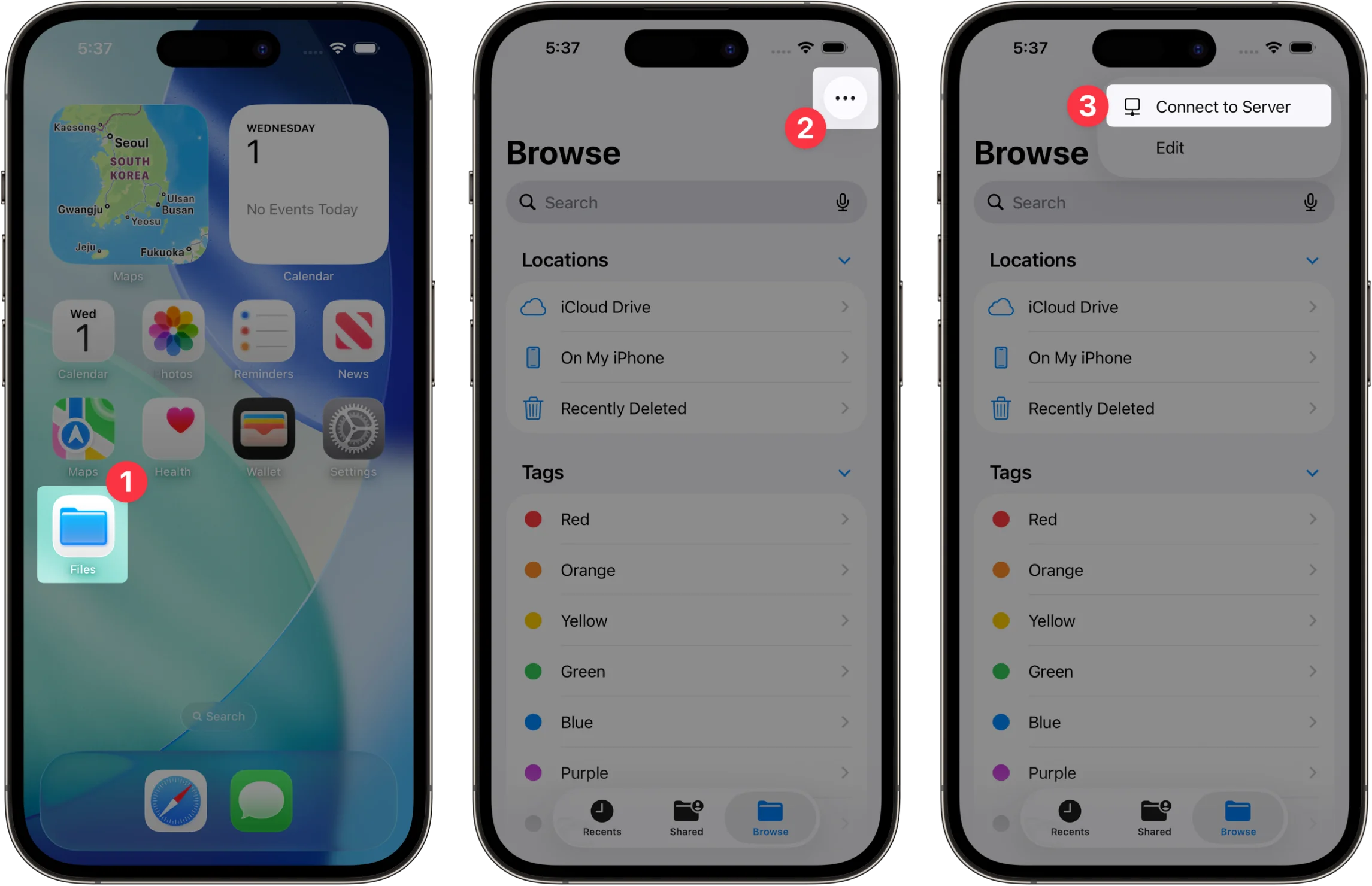 Files App - Connect to Server