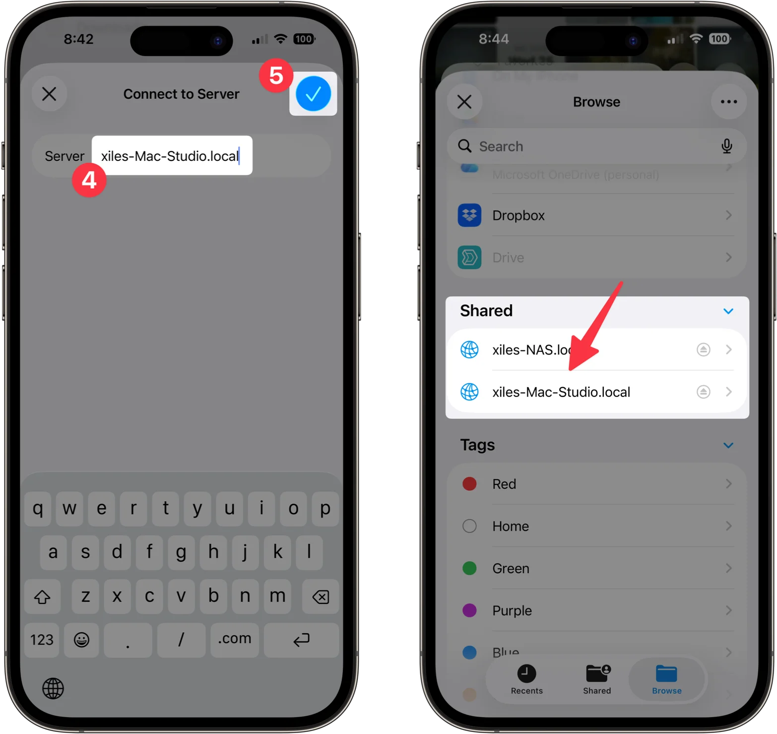 Files App - Connect to Server